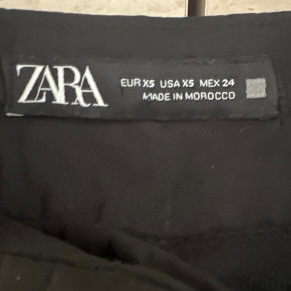 Zara Super Wide Leg pants Black Glam, Goth, Minimalist,  modern SzXS - Picture 10 of 12